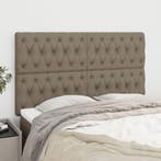 vidaXL Hoofdbord taupe 144x7x118/128 cm Stof, Verzenden, Nieuw, Stof