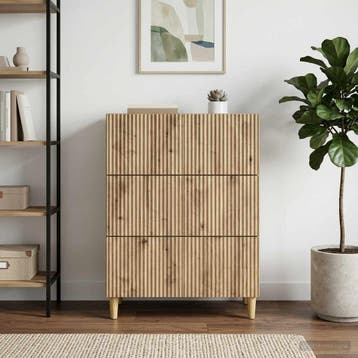 vidaXL Ladenkast 66 x 34,5 x 90 cm Bewerkt hout Artisanaal, Verzenden, Nieuw