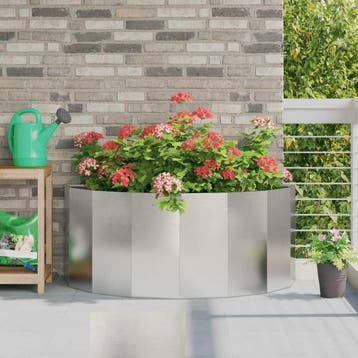 vidaXL Plantenbak Zilver 120 x 60 x 50 cm Roestvrij staal, Verzenden, Nieuw, Metaal, 60 tot 100 cm