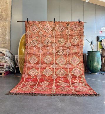 Marokkaans Berbertapijt – Terracotta wol –, Nieuw