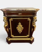 Meuble dappui - Hout, Gepatineerd brons, Marmer - Napoleon, Antiek en Kunst