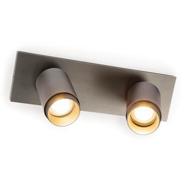 Scott 2 Opbouwspot Gun Metal Binnenverlichting Spots opbouw, Verzenden, Nieuw, Plafondspot of Wandspot
