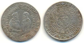1/2 taler, daalder 1609 Sachsen Coburg Eisenach:, Verzenden