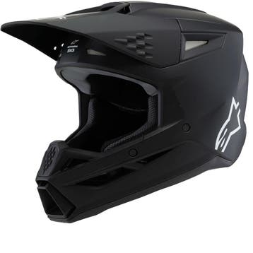 Alpinestars S-M3 Youth Solid Mat Zwart Offroad Helm, Nieuw met kaartje, Overige merken, Heren, Offroadhelm