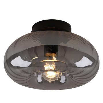 Retro plafondlamp grijs, Diane, Huis en Inrichting, Ophalen of Verzenden, Nieuw, Glas