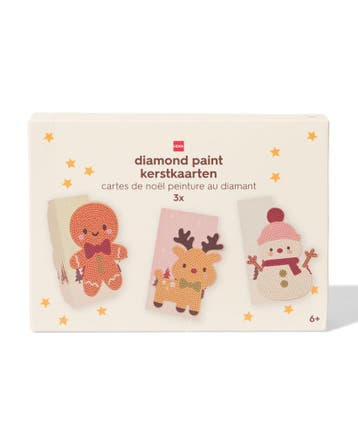 HEMA Knutselpakket diamond painting kerstkaarten - 3 stuks, Diversen, Verzenden, Nieuw