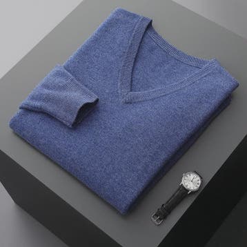 Herfst & Winter Heren V-hals Kasjmier Trui - Los, Dik & Casu, Kleding | Heren, Verzenden, Nieuw