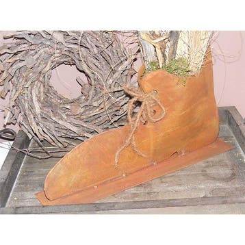 Tuindecoratie vintage schoen | 20 cm x 40 cm | Roestkleurige, Verzenden, Nieuw