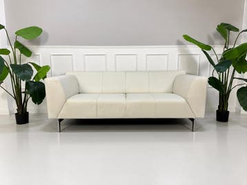 Rolf Benz Grata Sofa Stof Blauw Groen Bank, Driepersoons, Leer, Ophalen of Verzenden, Zo goed als nieuw