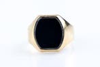 Ring - 18 karaat Geel goud Onyx, Nieuw