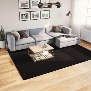 vidaXL Vloerkleed HUARTE laagpolig zacht wasbaar 200x280 cm, Verzenden, Nieuw, Zwart