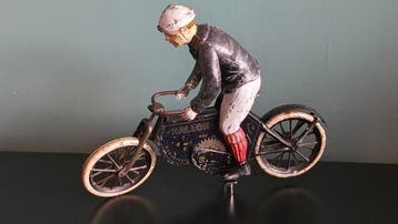 Lehmann - Blikken speelgoed - Rare Early HalloH Motorcycle, Antiek en Kunst