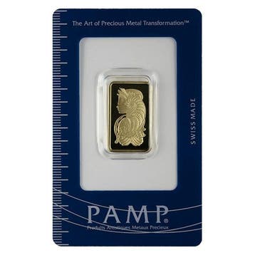 10 gram - Goud .999 - 10 grams 9999 Gold Bar PAMP Suisse