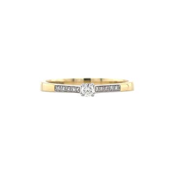 Gouden ring met diamant 14 karaat* Nieuw, Sieraden, Tassen en Uiterlijk, Ringen, Verzenden, Zo goed als nieuw, Goud