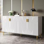 Dressoir 152 cm –Modern Opbergkast met Lades en Gouden Handg, Huis en Inrichting, Verzenden, Nieuw
