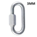 Quick link - 3 mm - gegalvaniseerd - schroef lock, Ophalen of Verzenden, Nieuw, Minder dan 50 mm, Overige typen