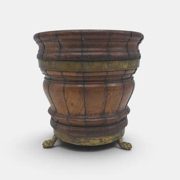 Emmer - Jardiniere - Mahonie - Gekuipte Cachepot, Antiek en Kunst