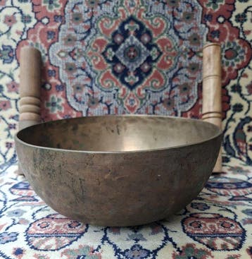 Klankschaal - Oude Jambati Klankschaal ruim 20 cm - -, Nieuw
