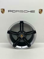 Porsche Taycan ORIGINELE 21Mission E zwart/zilver met banden, Ophalen, Gebruikt, Banden en Velgen, 21 inch