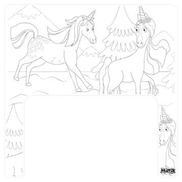 Matta eenhoorn kleurplaat placemat  van €14,95 voor €4,99, Ophalen of Verzenden, Nieuw