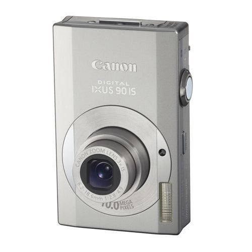 Canon IXUS 90 IS Digitale Compact Camera - Zilver, Audio, Tv en Foto, Fotocamera's Digitaal, Zo goed als nieuw, Verzenden