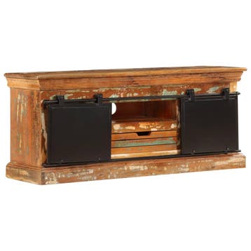 vidaXL Tv-meubel 110x30x45 cm massief gerecycled hout, Minder dan 50 cm, Verzenden, 100 tot 150 cm, Nieuw