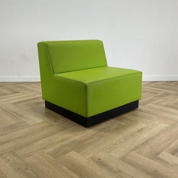 Eromes Low seat modulair bankje, groen, Ophalen of Verzenden, Gebruikt, Leer, Eén