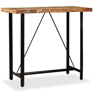 vidaXL Bartafel 120x60x107 cm massief gerecycled hout, Huis en Inrichting, Verzenden, Nieuw