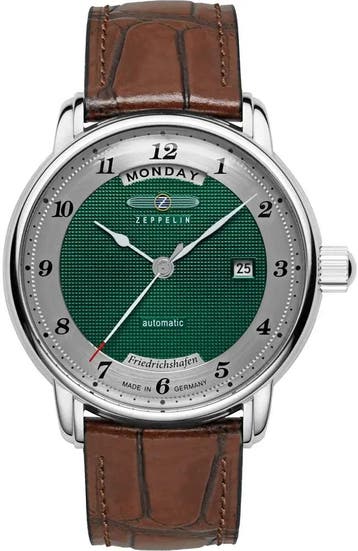 Zeppelin 8562-2 Friedrichshafen automatisch heren horloge, Overige merken, Staal, Verzenden, Polshorloge
