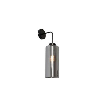 Art Deco wandlamp zwart met smoke glas - Laura, Huis en Inrichting, Lampen | Wandlampen, Verzenden, Nieuw, Glas, Art Deco