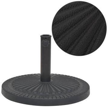 vidaXL Parasolvoet rond 14 kg hars zwart, Verzenden, Nieuw, Minder dan 1 meter, Parasolvoet