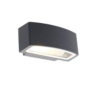 Modern buitenwandlamp grafiet 14,3 cm IP44 - Latina, Verzenden, Nieuw, Aluminium
