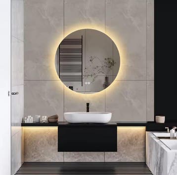 Ronde LED Badkamerspiegel 60x60cm – Dimbaar en Anticondens, Verzenden, Nieuw