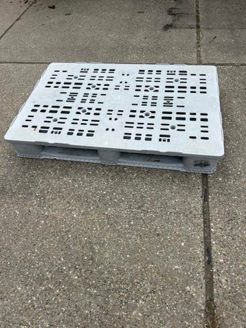 kunststof pallets zwaar 80x120 cm partij grijs en zwart