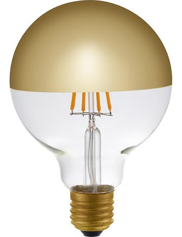 SPL LED Kopspiegellamp Goud G95 E27 4W 350lm 2500K Dimbaar, Ophalen of Verzenden, Nieuw