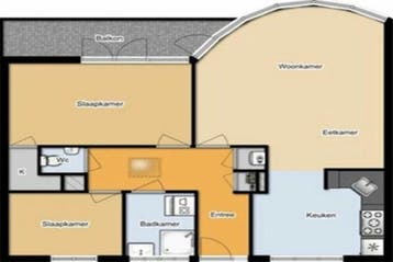 Appartement Generaal Maczekstraat in Breda, Huizen en Kamers, Noord-Brabant, Via bemiddelaar, Breda, Appartement