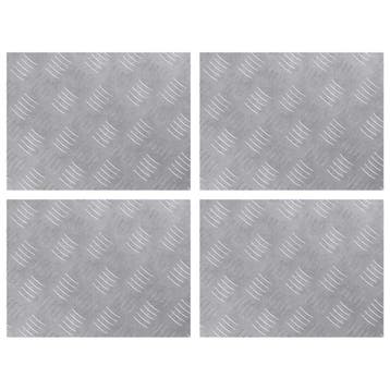 vidaXL Trap Tread 4 st 40 x 30 cm Zilver Aluminium, Verzenden, Nieuw