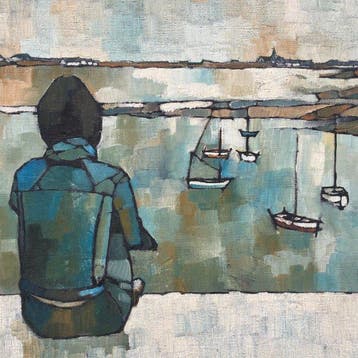 Thierry Ramond (1952) - Marine aux bateaux - Nostalgie, Antiek en Kunst