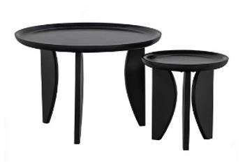 High Heels Sidetable Set - Stijlvolle hoogglans zwarte bijze, Ophalen of Verzenden, Nieuw