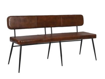 Interlagos BLCI001COG - Eetkamerbank met rugleuning - Leren, Verzenden, Nieuw