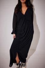 NA-KD Ruched Front Maxi Dress Dames Jurk - Maat 42 (Jurken), Kleding | Dames, Jurken, Verzenden, Nieuw