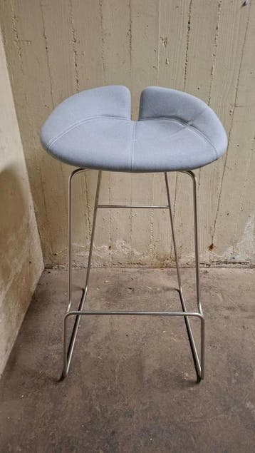 2x Moroso Fjord kruk Lichtblauw Gebruikt, Gebruikt, Metaal, Met voetsteun, 60 tot 90 cm
