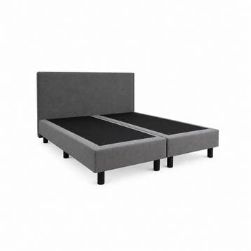 Budget Boxspring Grijs Zonder Matras, Verzenden, Nieuw, Grijs, Modern
