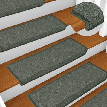 vidaXL Trapmatten 15 st 65x21x4 cm Donkergroen Rechthoekige, Verzenden, Nieuw