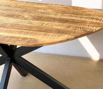 EETTAFEL Organische vorm en Deens ovaal ZEER SCHERPE PRIJZEN, Uniek, 100 tot 150 cm, Vijf personen of meer, Overige vormen