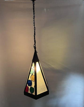 Lamp - Glas-in-lood, glas - Halllamp