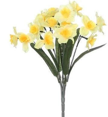 Narcisbush Kunstbloem ca. 40 cm bos 18 bloemen, Ophalen of Verzenden, Nieuw