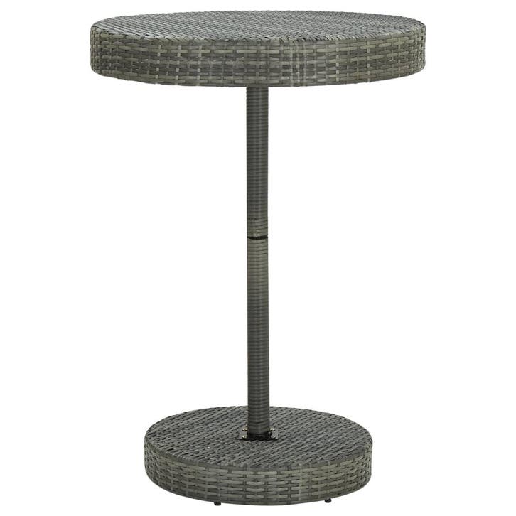 vidaXL Tuintafel 75,5x106 cm poly rattan grijs, Tuin en Terras, Tuintafels, Nieuw, Verzenden