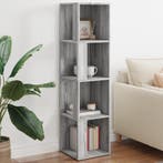 vidaXL Hoekkast 33x33x132 cm bewerkt hout grijs sonoma, Verzenden, Nieuw