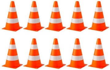 10 x VERKEERSPIONNEN VEILIGHEIDSKEGELS PIONNEN, Verzenden, Nieuw